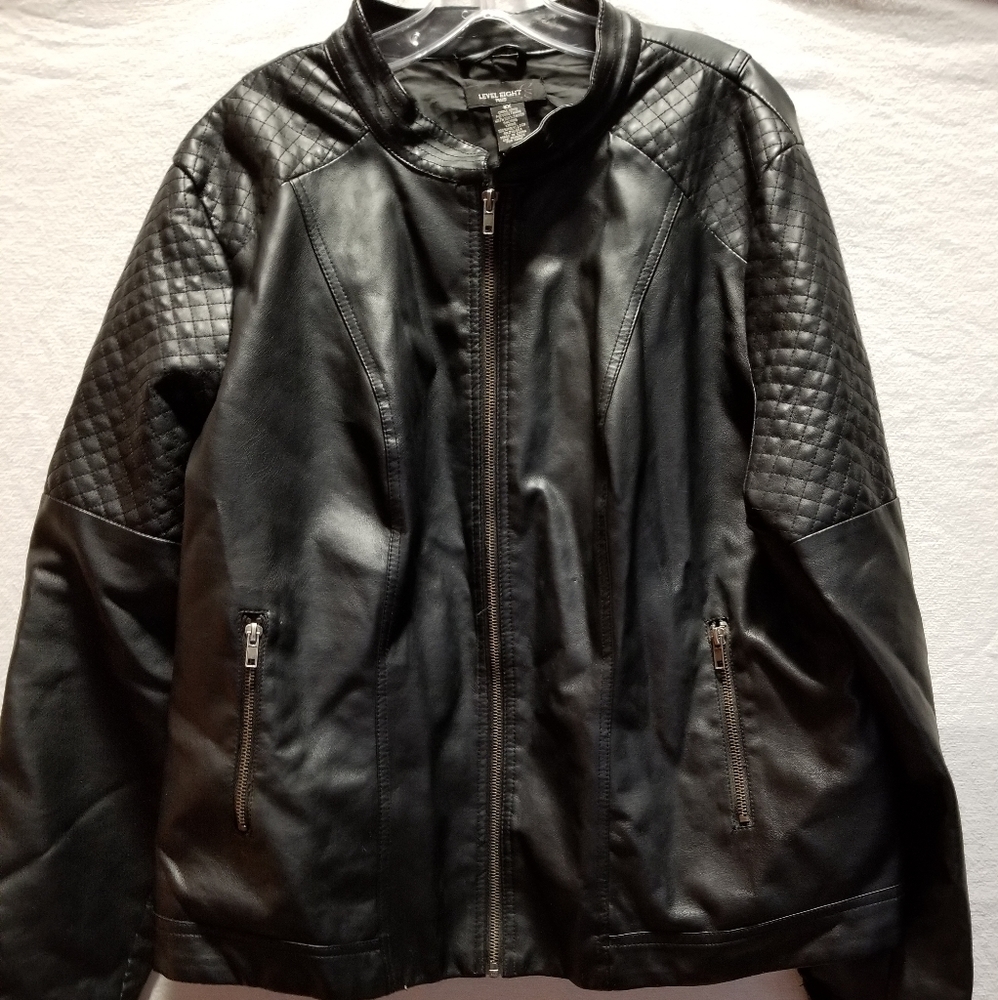 Level Eight Plus Moto jacket. Pleather size 3x